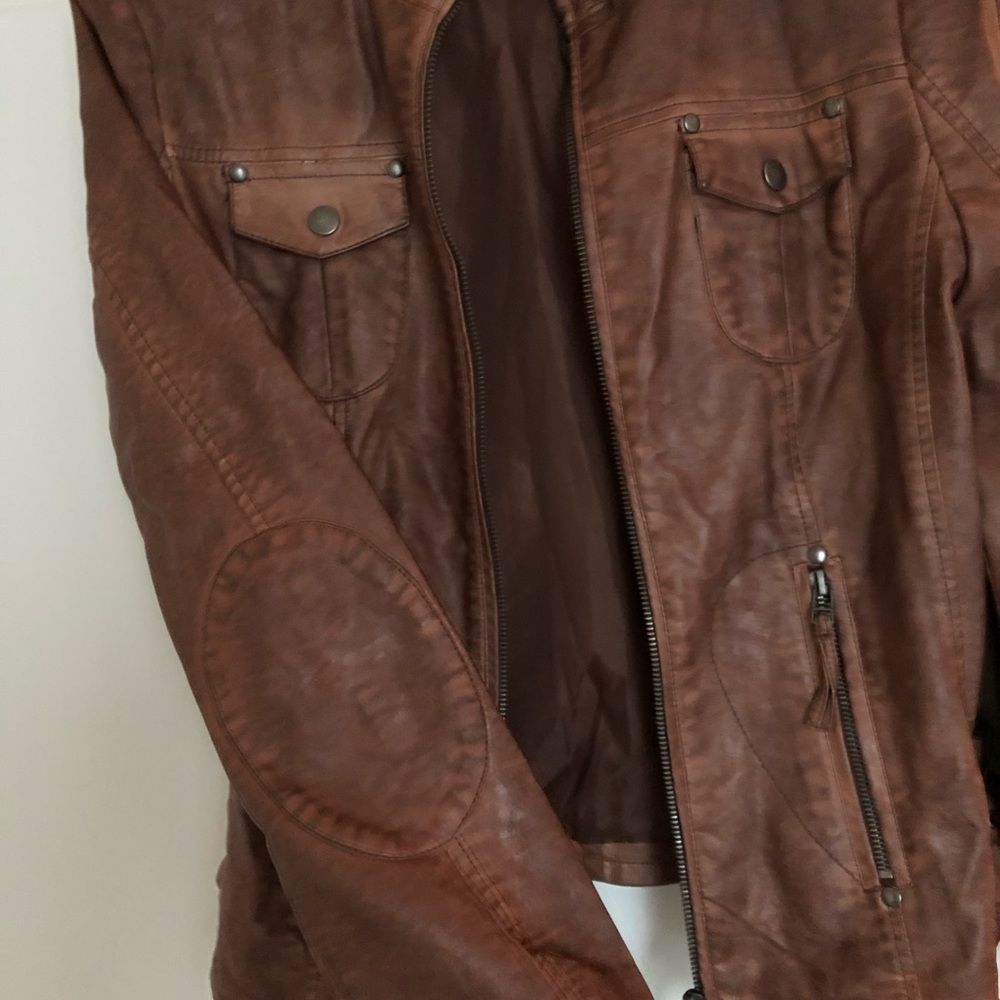 Brown Leather Jacket - Picture 4 of 7